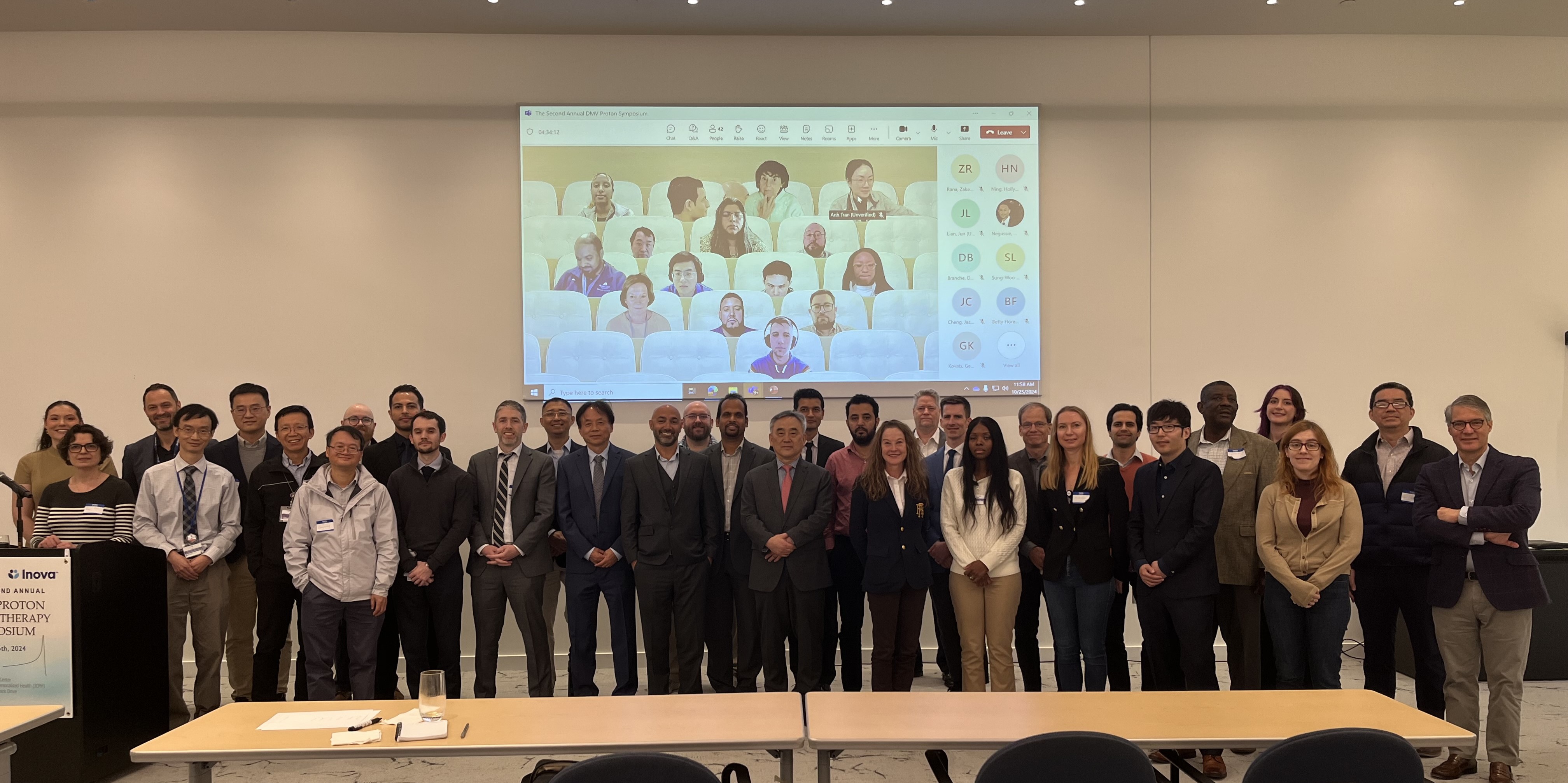 Proton therapy professionals collaborating